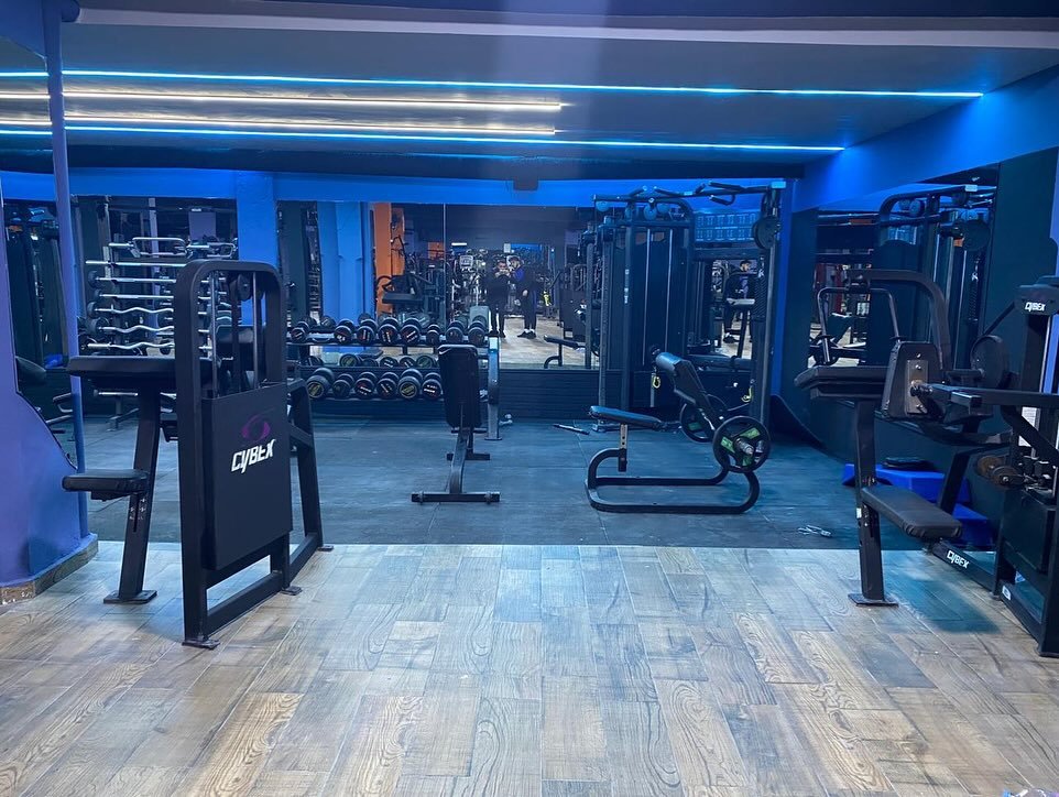 Zone haltères et bancs au Vikings Club
